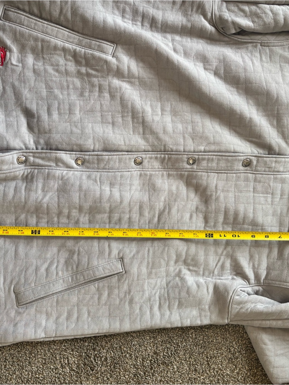 The North Face Men's XL Gray Quilted Insulated Snap Front Jacket Shacket - Picture 4 of 5
